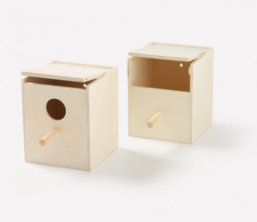 Nest Box - Wood - Finch - Open Front